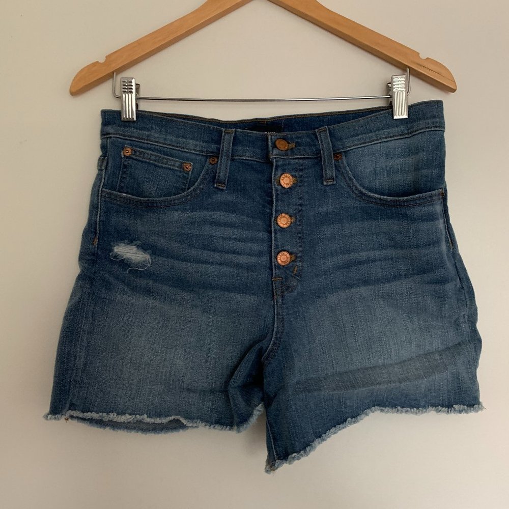 J. Crew Women's Size 28 Jean Shorts High Rise Button Fly Cut Off